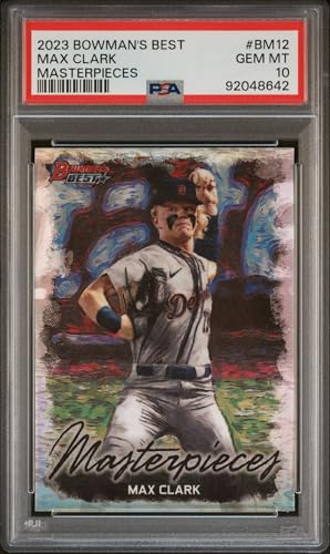 Graded 2023 Topps Bowmans Best Max Clark #BM12 Masterpieces Rookie RC Baseball Card PSA 10 Gem Mint