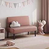 Yaheetech Küchensofa 2-sitzer Sitzbank Polstersofa aus Cordstoff Doppelsofa ohne Armlehnen Stoffsofa Loungesofa fürs Wohnzimmer/Eingangsbereich/Büro, Rosa