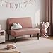 Yaheetech Küchensofa 2-sitzer Sitzbank Polstersofa aus Cordstoff Doppelsofa ohne Armlehnen Stoffsofa Loungesofa fürs Wohnzimmer/Eingangsbereich/Büro, Rosa