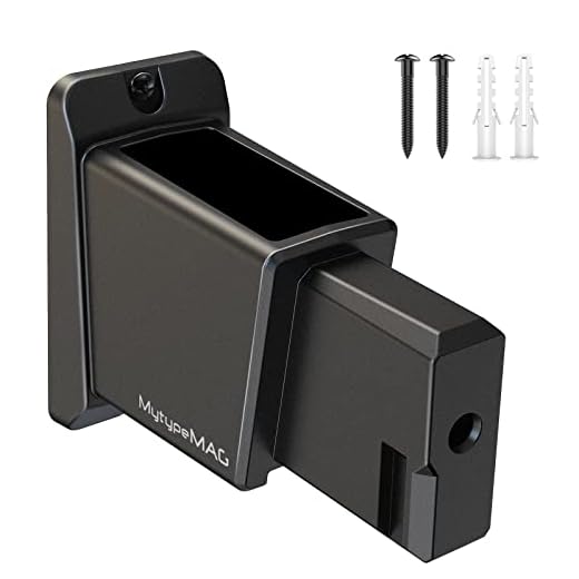 MytypeMAG Gun Wall Mount with Holder, Vertical Gun Wall Mount Display with Solid Material Afford 300Lbs of Holding Strength, Storage Rack with Lock