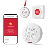 Hapippofa Wireless Caregiver Pager Call Button for Elderly at Home, WiFi Panic Button, Life Alert Systems for Seniors No Monthly Fee