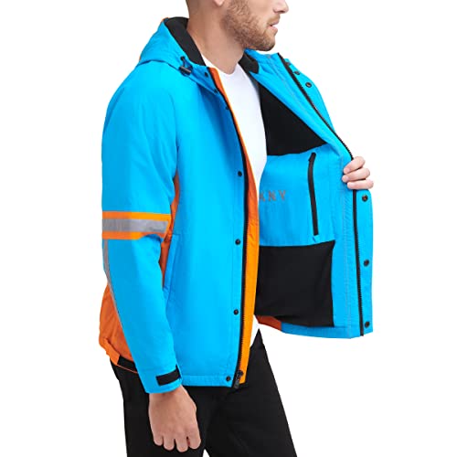 Image of DKNY mens Dkny Men's Taslan Performance Hoody With Reflective Detail
