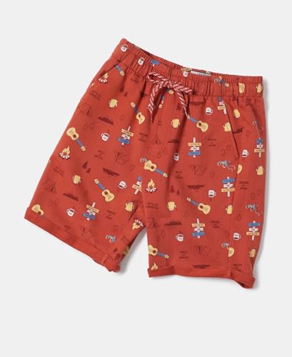 Image of Jockey CB03 Boys Super Combed Cotton French Terry Printed Shorts with Turn Up Hem Styling (Colors & Prints May Vary)