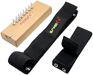 SAMSFX Marine Rod Saver Pole Holder Rod Tamer Deck Mount Safety Strap for Kayak Boating Fishing