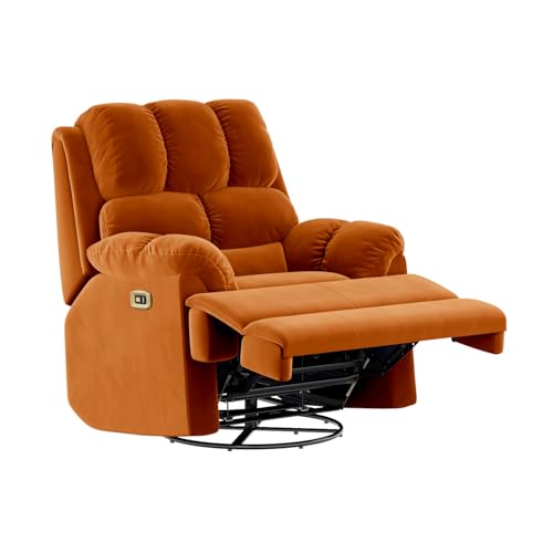 Image of Wakefit Recliner | 3 Year Warranty | Recliner Sofa 1 Seater, XpertGRID Technology, Designed for Supreme Comfort & Relaxation, Easy DIY Assembly, 145 kg Weight Capacity, Electic Virelia (Amber)