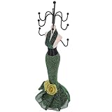 Kichvoe Soporte Estilo Princesa y Pendientes Anillos para Europea Expositor de Joyas Forma de Maniquí Femenino Diseño Multifuncional y Espacio Amplio para Adorno del Hogar