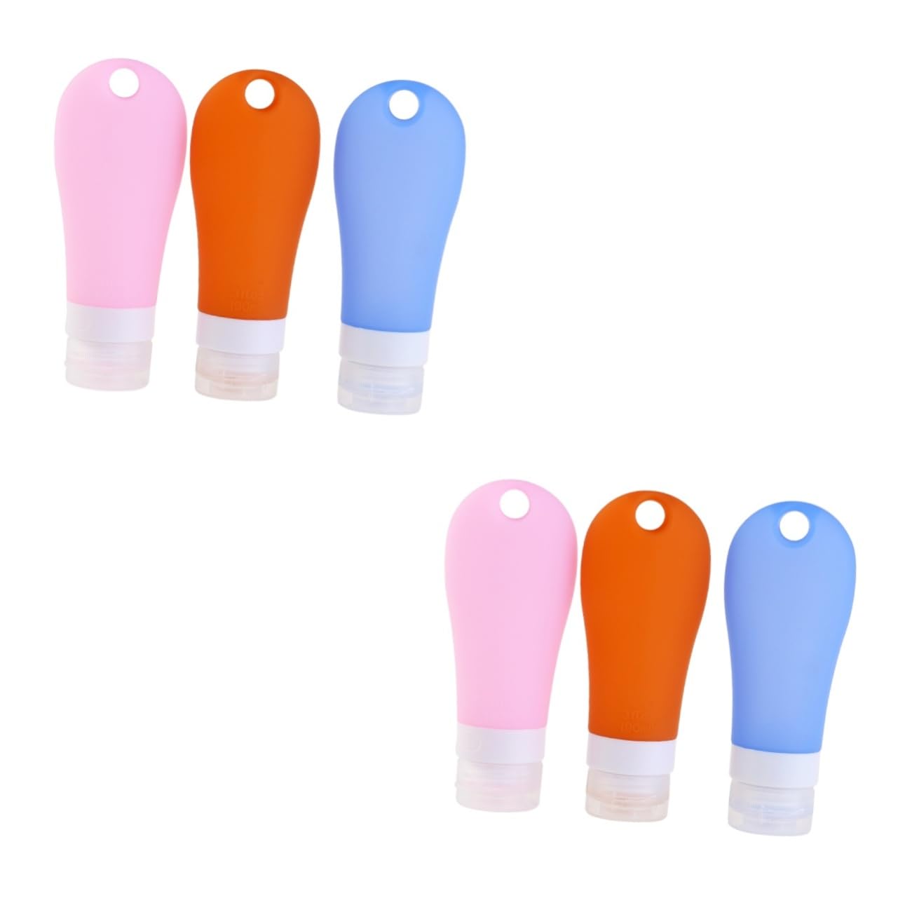 POPETPOP 6piezas Botellas Rellenables Para Viaje Contenedores Prueba De Fugas Para Champú Loción y Cosméticos Accesorios De Viaje Prácticos y Ecológicos