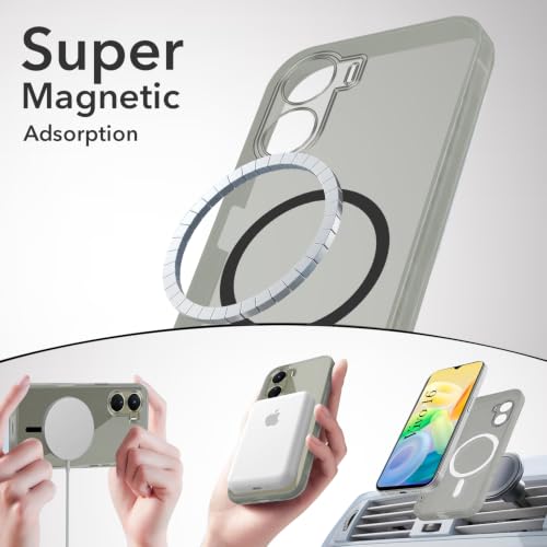 Image of Jkobi Lifetime Anti-Yellow MagSafe Compatible Clear Back Cover Case for Vivo Y16 (Sleek Hard Crystal | Shockproof and Camera Protection)