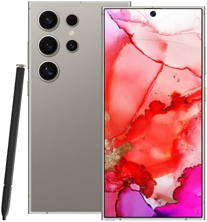 X24 Ultra Unlocked Cell Phones, 8+256GB+128GB Smartphone, Unlocked Android Phone, 6.8″ HD Screen with 128GB Memory Card, Long Battery Life 6800mAh, Face ID/US Version/Dual SIM/5G (Steel Grey)