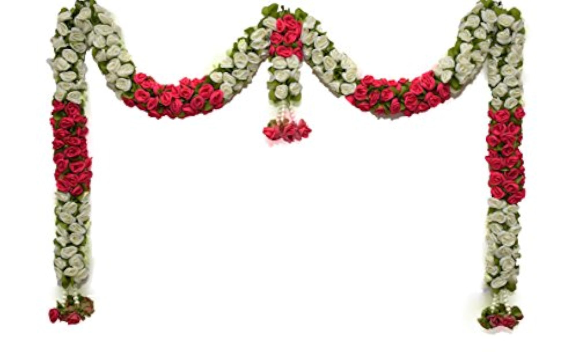 Artificial White & Pink Flower Toran for Main Door