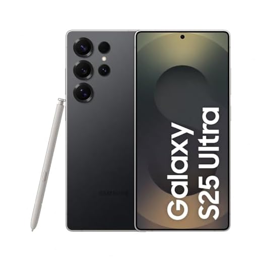 Samsung Galaxy S25 Ultra AI Smartphone mit Galaxy AI, ohne Vertrag, AI Handy mit Android, 12 GB RAM, 512 GB Speicher, 200-MP-Kamera, Titanium Black, 3 Jahre Herstellergarantie [Exklusiv auf Amazon]