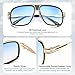 Dollger Square Aviator Polarized Sunglasses for Men Fashion 70s Disco Sun Glasses Cool Designer Sunglasses Shades