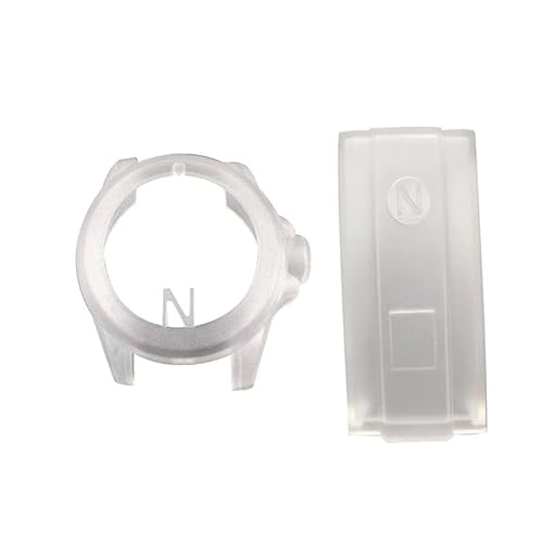 MUZIJING SUB Lot de 1 étui de protection transparent en silicone résistant aux rayures et étanche pour boîtier de montre RLX SUB D-Tona 40 mm