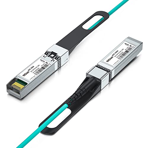 Image of 25G SFP28 AOC Cable - 25GBASE Active Optical SFP Cable for Cisco SFP-25G-AOC50M, Ubiquiti UniFi, D-Link, Supermicro, Netgear, Mikrotik, ZTE Devices, 50-Meter