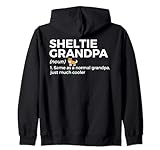Cet accessoire amusant est un design parfait pour quelqu'un qui aime un chien Sheltie. C'est une excellente idée de cadeau pour Noël, un anniversaire ou toute autre occasion. Shetland Sheepdog Sheltie Lover Apparel Sheltie Grandpa Definition Dog Lover.