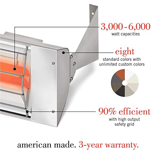 Infratech WD-Series Dual Element Stainless Steel 39" 4000 Watt Electric Outdoor Heaters