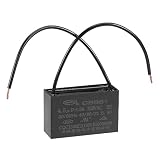 uxcell Ceiling Fan Capacitor CBB61 4.5uF 350V AC 2 Wires Metallized Polypropylene Film Capacitor 47x29x18mm for Electric Fan Pump Motor Generator