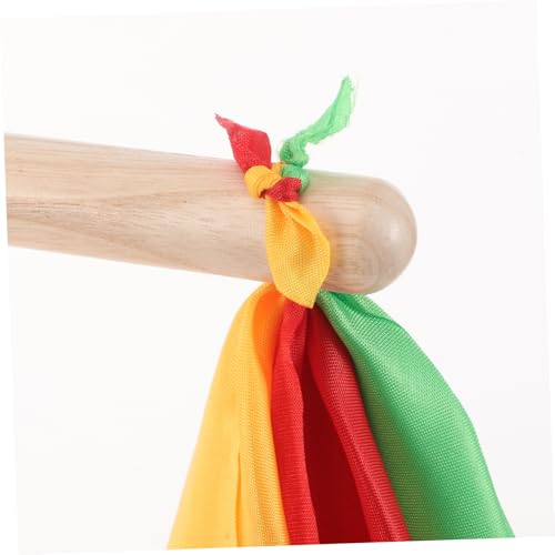 Abaodam Boys and Girls Rhythmic Gymnastics Drumsticks Wooden Twirler Wand Stick Artistic Scarves for Dance miniatura 3