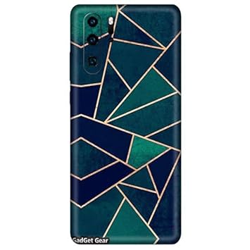 Gadget Gear Vinyl Skin Back Sticker Polygon Marble Green (90) Mobile Skin Compatible with Huawei P30 Pro (Only Back Panel Coverage Sticker)