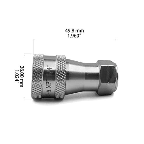 Image of 1 /4 inch NPT Thread ISO 7241-1 Series A Quick Disconnect Coupling set W /dust caps