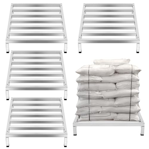 Image of MorningRo 4 Pack Dunnage Rack 23.6 inch Long x 23.6 inch Wide, 3.9 inch Height