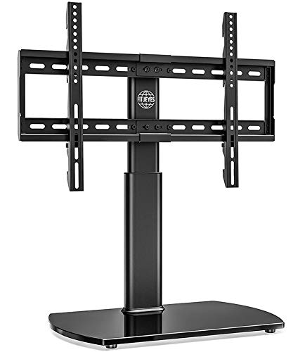 FITUEYES Soporte Giratorio de TV de 32-65 Pulgadas Altura Ajustable Soporte de Mesa para TV LCD LED OLED Plasma Plano Curvo TT107002GB