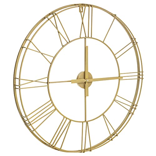 Horloge Vintage 3D dorée - métal D70 cm - Atmosphera créateur d'intérieur