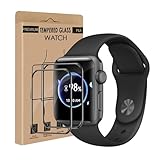 Carantee 2 pezzi Vetro Temperato per Apple Watch Series 4/5/6/SE/SE2 (44 mm), Bubble Free protezione schermo, Sensibile al Touch, Resistente All'acqua, Alta definizione Apple Watch 44mm vetro