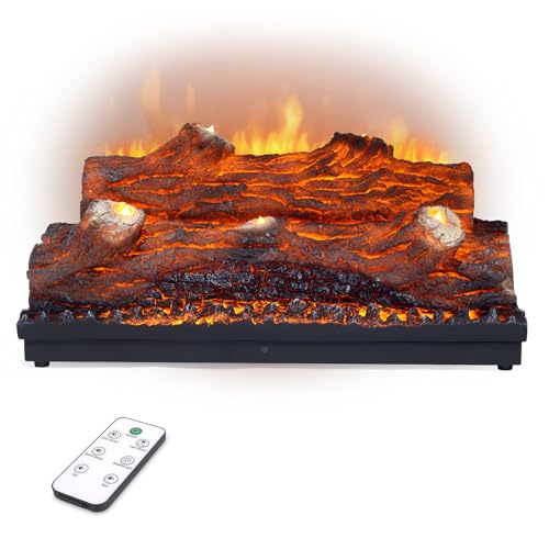 Image of Electric Fireplace Logs Realistic Flame Effect Embedded Fireplace Flame Block 21.46 * 9.45 * 8.27 in USB Remotecontrol Fireplace Placement Not Emitting Heat