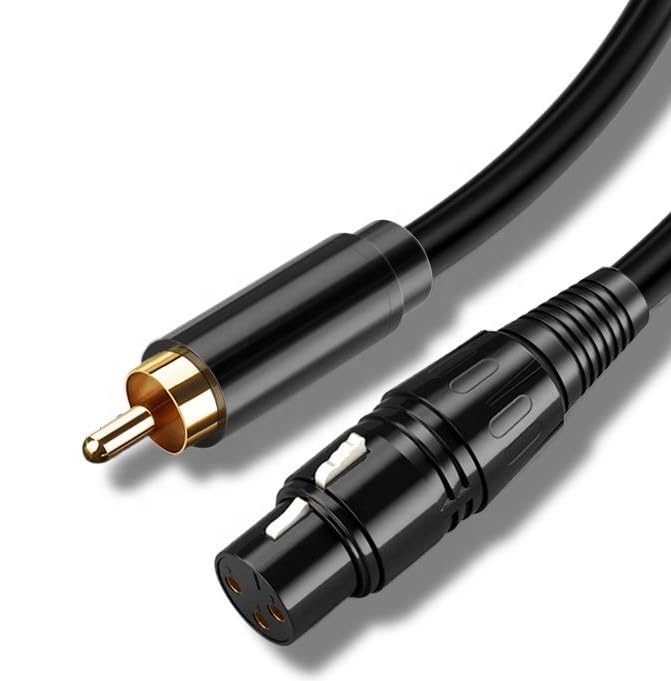 Image of [ 1 Piece ] XLR Female to RCA Male Cable, 1.5 Meter RCA Male to XLR Female, XLR Female to RCA Patch Cable, Unbalanced Phono Plug to Female XLR