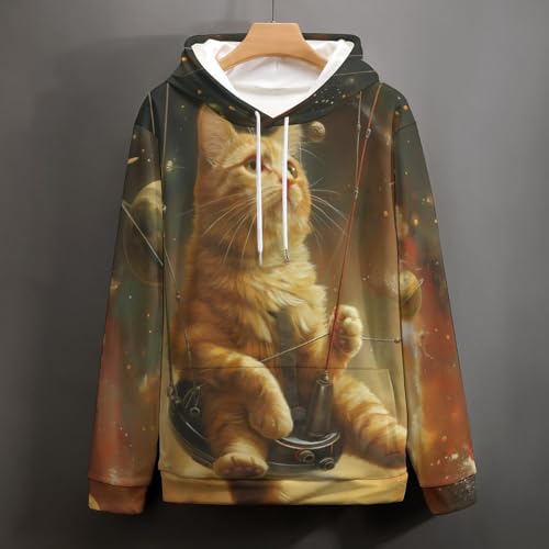 Sweat à capuche chat de la planète spatiale idéal pour vos soirées fraîches et weekends cocooning