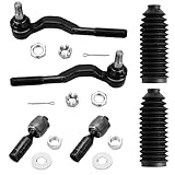 Detroit Axle - 6pc Tie Rods Kit for 1995-2004 [4WD] Toyota Tacoma, 1998-2004 [Pre Runner RWD] Tacoma, 4 Inner & Outer Tie Rods, 2 Boots 1996 1997 1999 2000 2001 2002 2003 Replacement