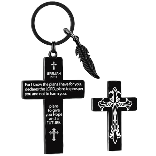 Christian Cross Bible Christian Keychain - Jesus Key Chain for
