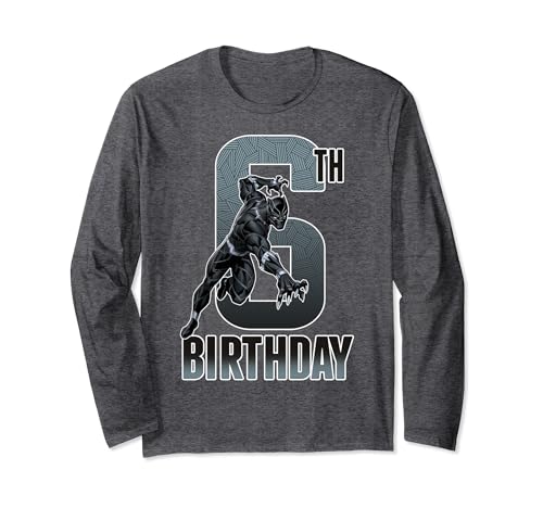 T-shirt noir Black Panther 6 ans anniversaire look super-héros confortable