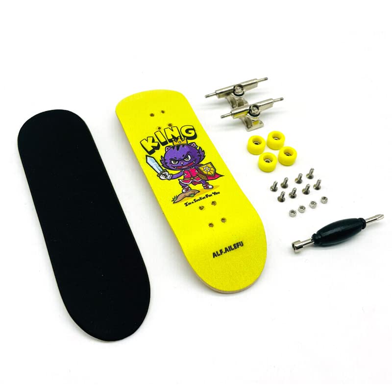 Pro Fingerboard Complete 30mm Skateboard Mini Small Hand Skate Professional Finger Board Full Wood Maple Wheels with Bearings for Kids (A12)
