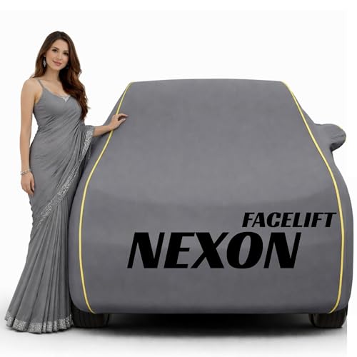 Image of Cool-Cover Grey 100% Waterproof Nexon Facelift Car Cover | Polyester Car Body Covers for Rain & Sun | UV Protection, Dustproof, Scratch Resistant, Windproof, Heat Resistant, Vehicle Custom Fit