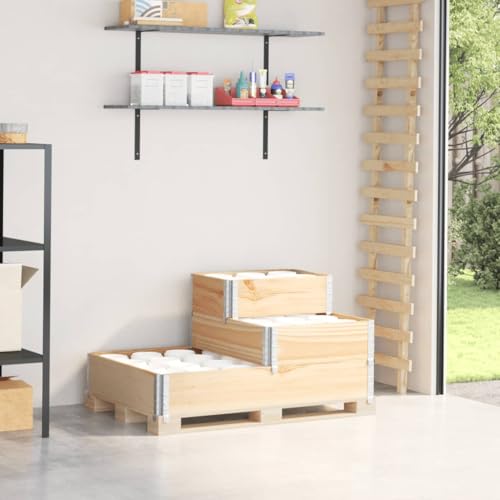 Homgoday Blumenkasten für Balkon, Hochbeet, 3 Ebenen, 120 x 80 cm, Kiefernholz, Möbelstück für den Außenbereich, Pflanzgefäß für den Garten, Modell 4010313