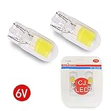 led 6v ★【ESPECIFICACIÓN】Esta bombilla LED T10 fabricada con carcasa de vidrio es la misma que la bombilla halógena W5W, voltaje de funcionamiento: 6V CC; Longitud de la bombilla: 24 mm/ 0,95 pulgadas, Potencia: 1W/ pieza, Lumen: 150 lm / pieza.