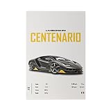 Supercar Poster Walls Canvas Racing Car Vintage Posters Wall Art For Boys Room Banner For Mancave Ga