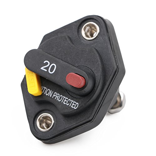 20A Circuit Breaker Manual Reset, Mid Range Mini Fuse DC 12-32V