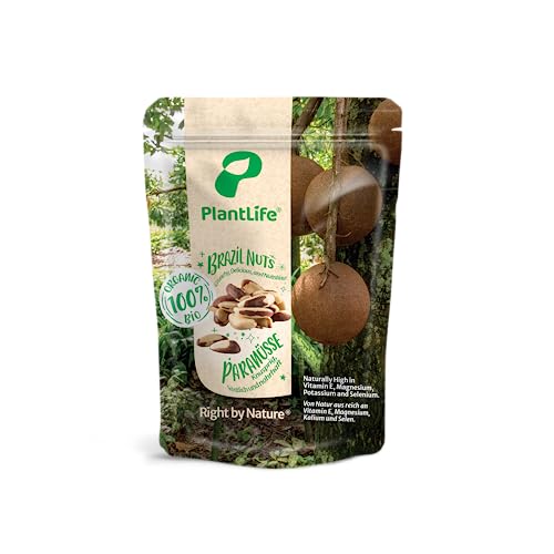 PlantLife Nueces de Brasil BÍO 1kg – nueces de Brasil naturales – crudas y sin tratar - 100% reciclable