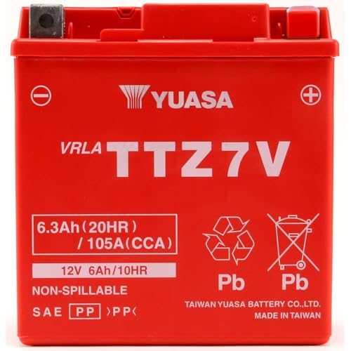 台湾ユアサ(タイワンユアサ) バイク バッテリー TTZ7V(YTZ7V GTZ7V互換)バッテリー 41TXiA2UzLL.jpg