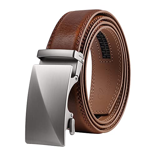 Image of Lavemi Men's Real Leather Ratchet Dress Belt with Automatic Buckle,Elegant Gift Box