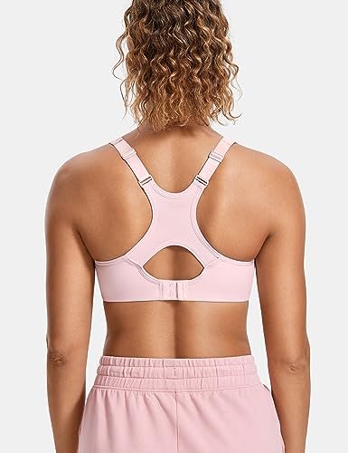 Image of SYROKAN Women's Full Support High Impact Racerback Lightly Lined Underwire Sports Bra