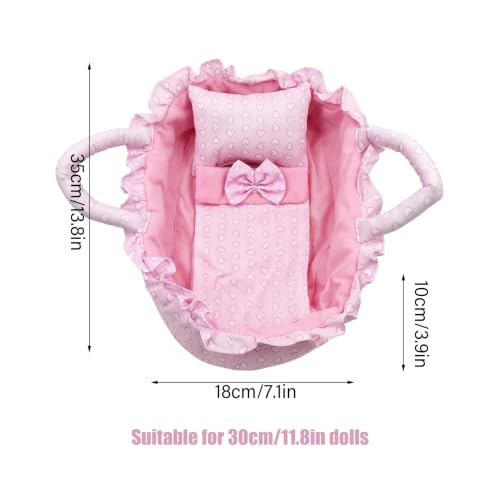 Porta muñecas de tela con accesorios de juguete para regalar en cumpleaños 4