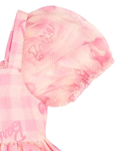 Barbie Big Girls' Printed Organza Flare Gown Pink 10-12 - image 5