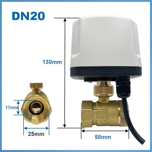 Válvula de bola motorizada DN50 110V AC de 2 cables normalmente cerrada para tuberías 4