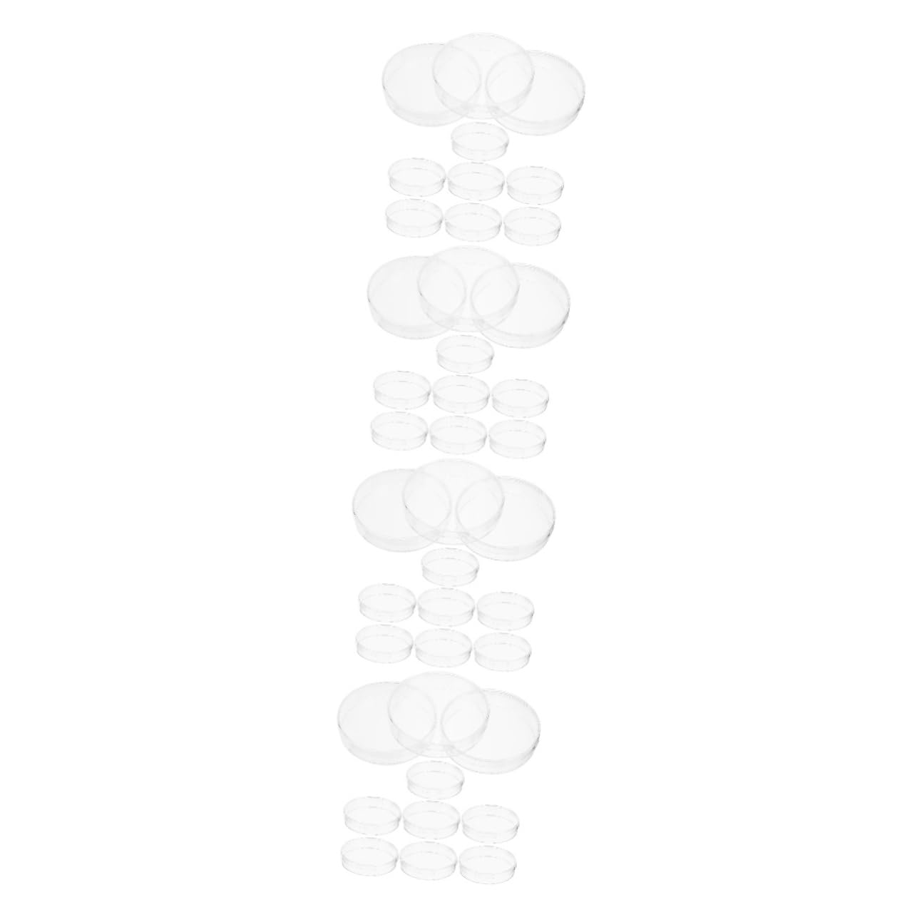 Mobestech 40pezzi Piastre Di Petri Plastica Trasparenti Con Coperchio Per Esperimenti Scientifici Ottime Per La Coltivazione Cellulare e La Ricerca Laboratorio