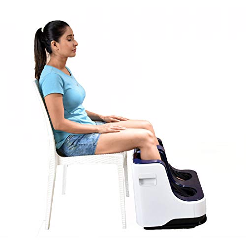 Image of JSB HF05 Ultra Leg and Foot Massager Machine for Pain Relief (With Rubber Kneading Pads), Black
