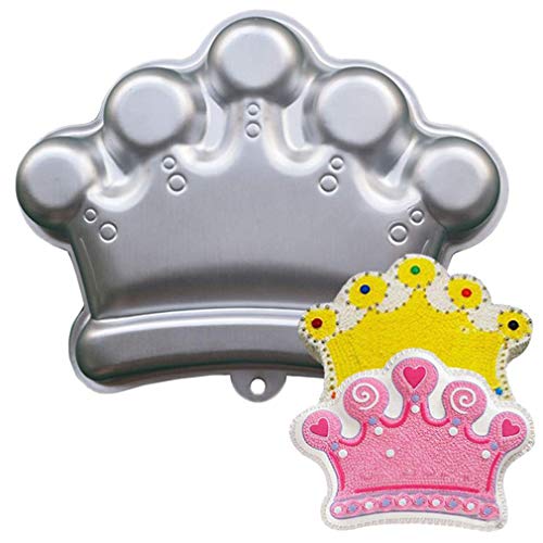 Image of Ulalaza Aluminum Cake Mold 3D Crown Shape Baking Pan DIY Birthday Cake Mould Kitchen Supplies